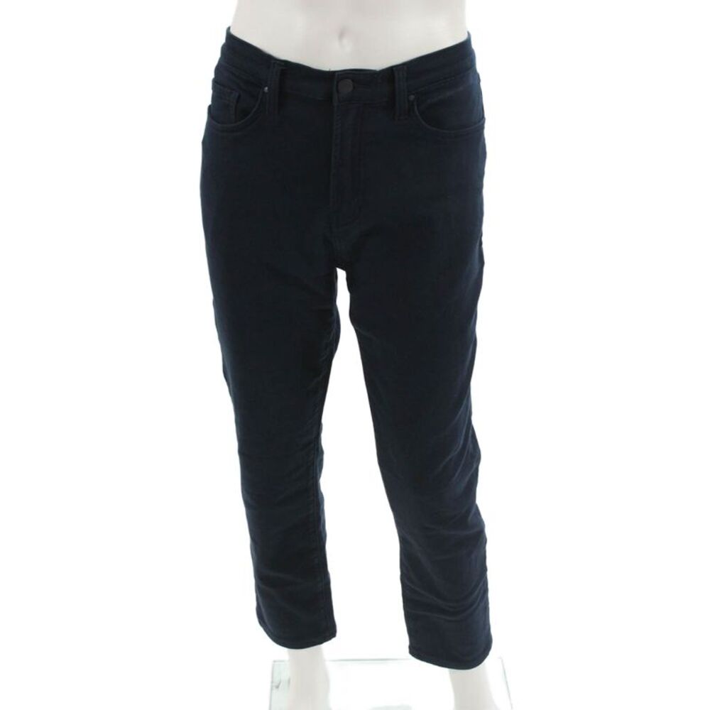 Swet Tailor Mens Ankle Cropped Dark Blue Jeans Button Fly Size 32